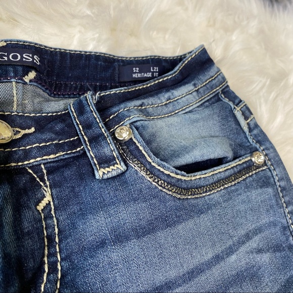 Vigoss Jeans Heritage Embellished Capri Rhinestone - Picture 8 of 10